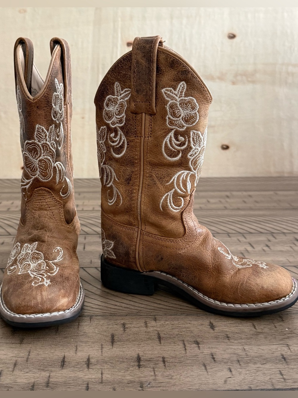 Shyanne Little Lasy Girls Leather Western Boots Size 10D BBSC1946